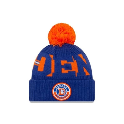 Sapca New Era Denver Broncos NFL Historic Cold Weather Sport Knit Beanie - Albastri